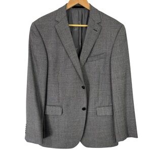 Austin Reed 100% Wool Blazer Mens 42R Light Grey Single Breasted Suit Jacket EUC